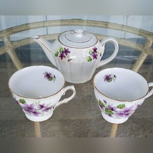 Royal Vale Bone China Tea Cups Made In England And Mini Tea Pot